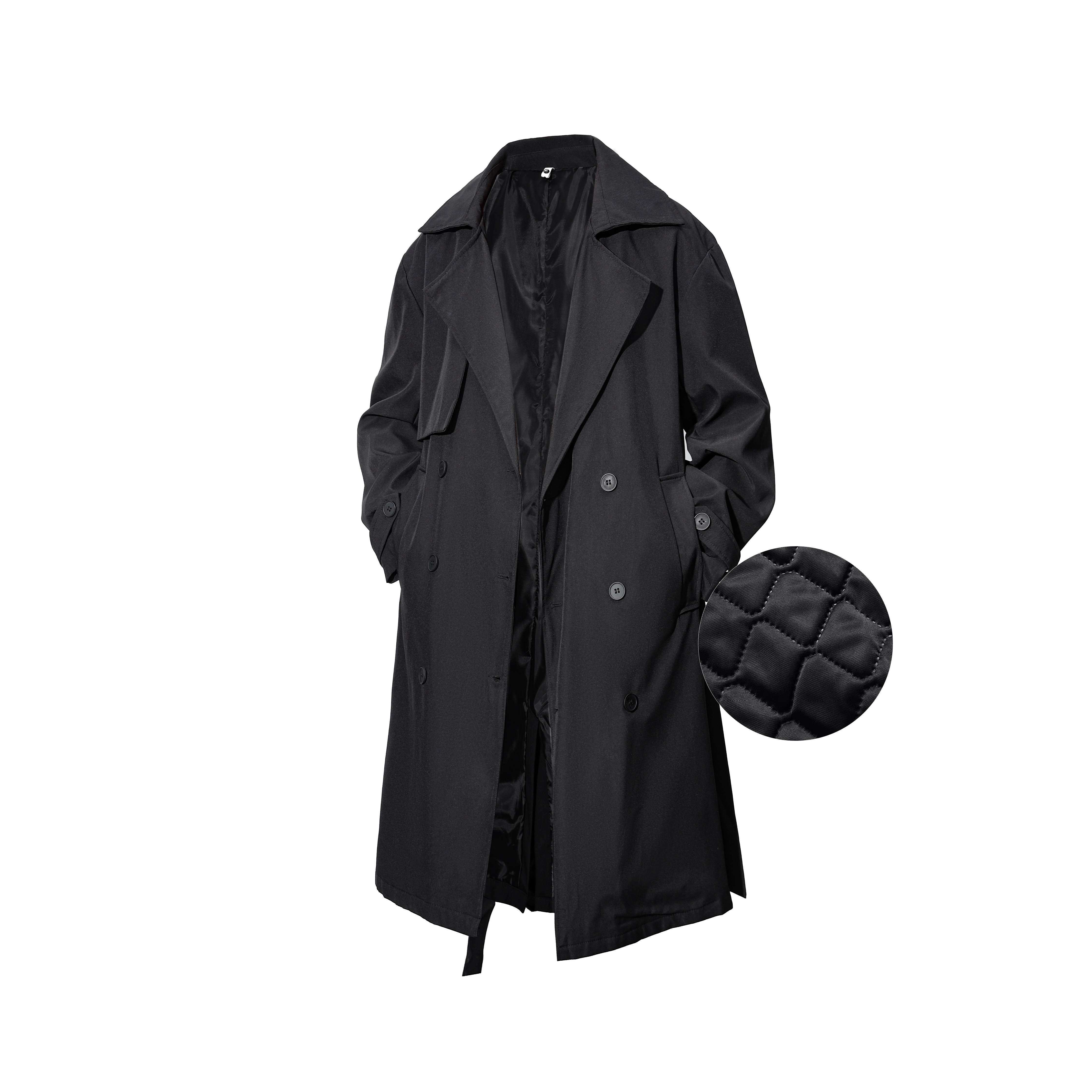 

BRUMAIRE Тренч унисекс, Black (Padded and Thickened)