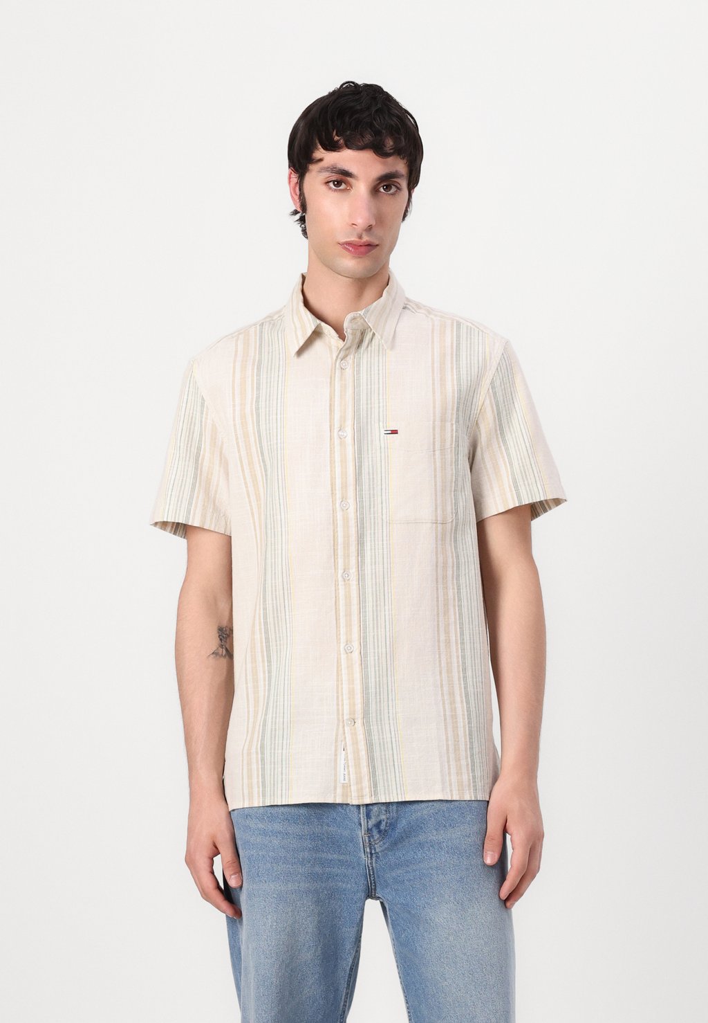 

Рубашка SLUB STRIPE SHIRT Tommy Jeans, бежевый
