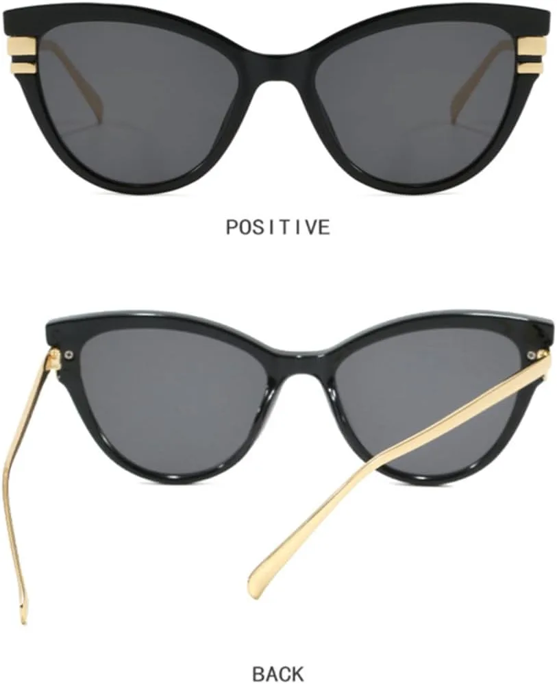 

Роскошные женские солнцезащитные очки «кошачий глаз» с градиентным переходом цвета, подходящие по цвету к мужским солнцезащитным очкам UV400 UATXTAU, Red Black Pink