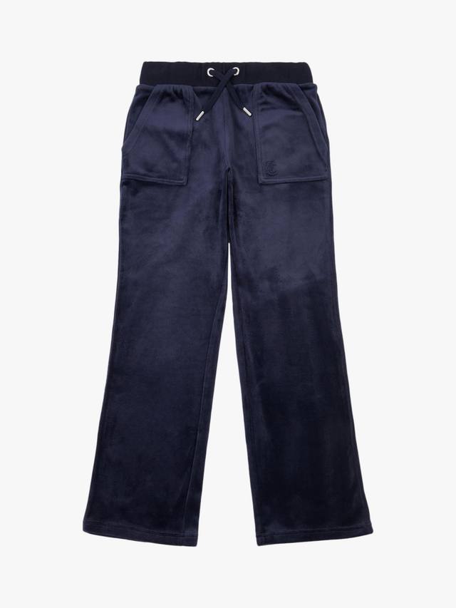 Детские велюровые тоновые широкие джоггеры Juicy Couture, Night Sky — фото 4