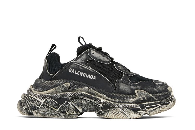 

Кроссовки Balenciaga Triple S 'Faded Black', черный