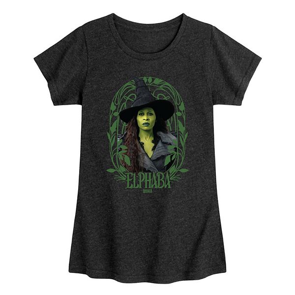 

Футболка с принтом Wicked for Good Elphaba для девочек 7-16 лет Licensed Character, Heather Black