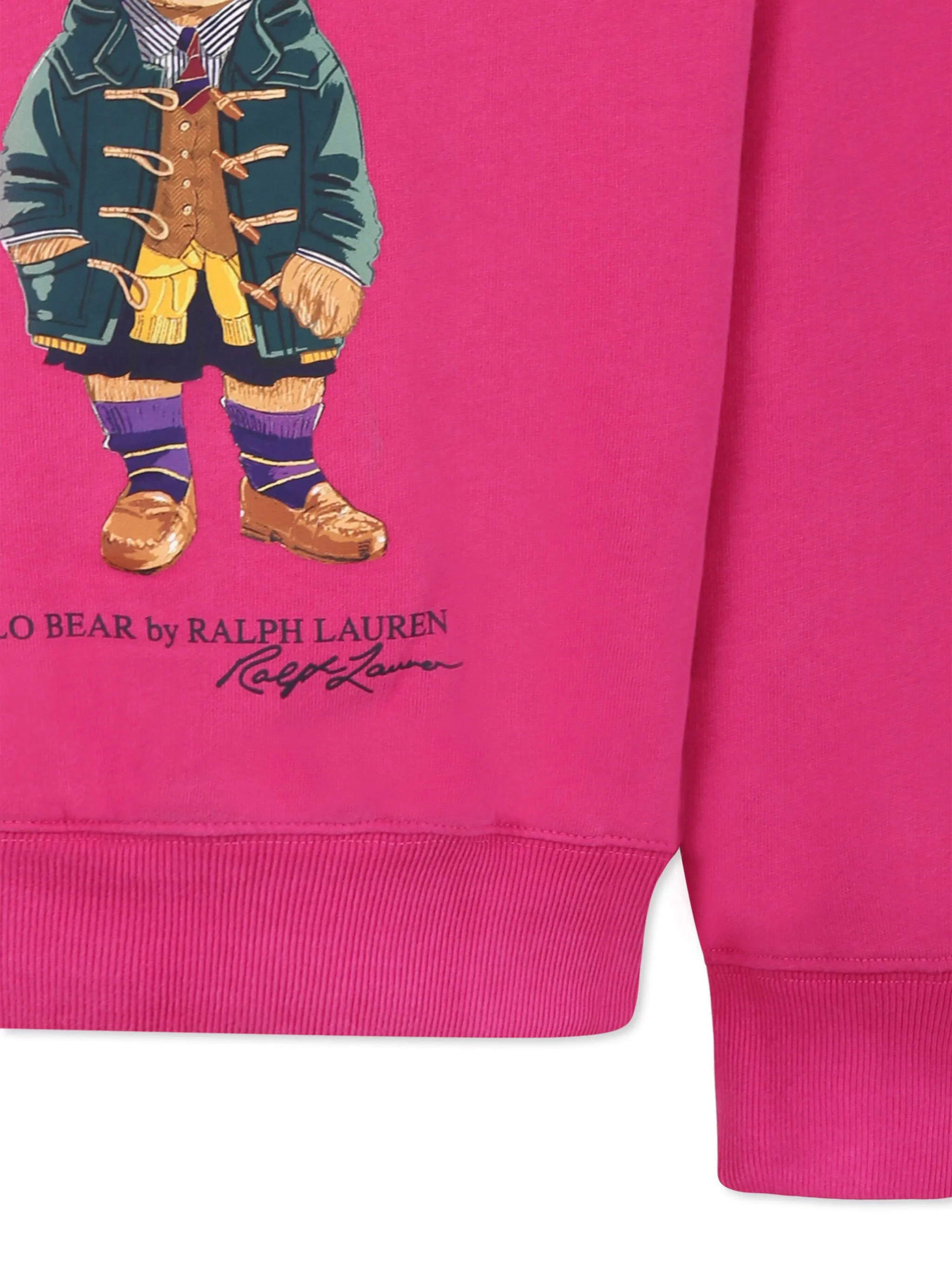Толстовка с принтом Teddy Bear Polo Ralph Lauren Kids, розовый — фото 3