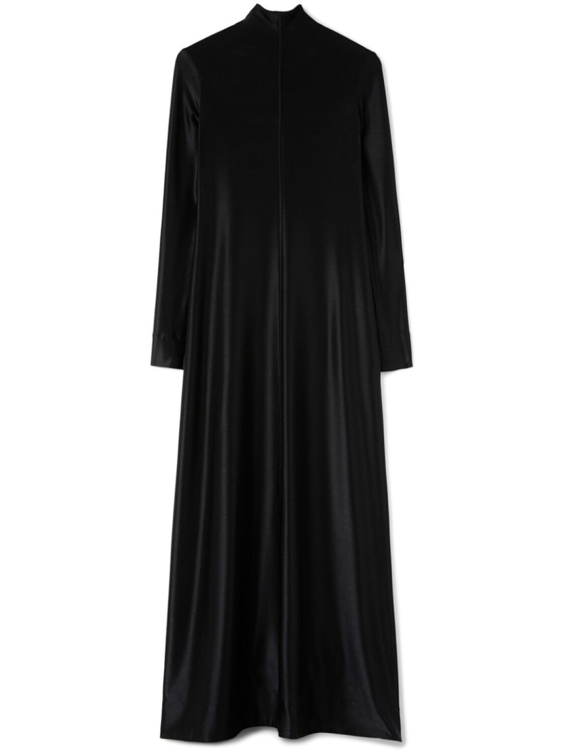 

Jil Sander длинное платье из джерси с высоким воротником, черный