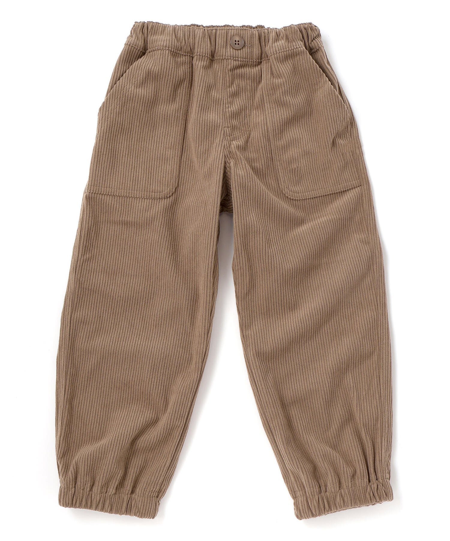 Вязаные вельветовые свободные спортивные брюки (90-150 см) BeBe, Beige — фото 3