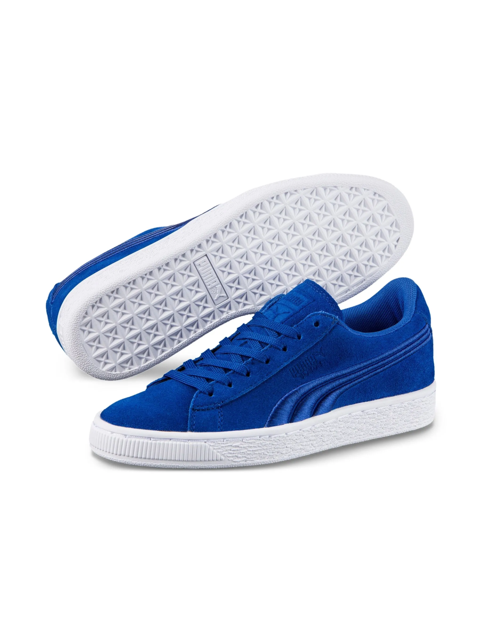 Кроссовки Suede Classic Badge GS Blue/White Puma Kids, синий — фото 2