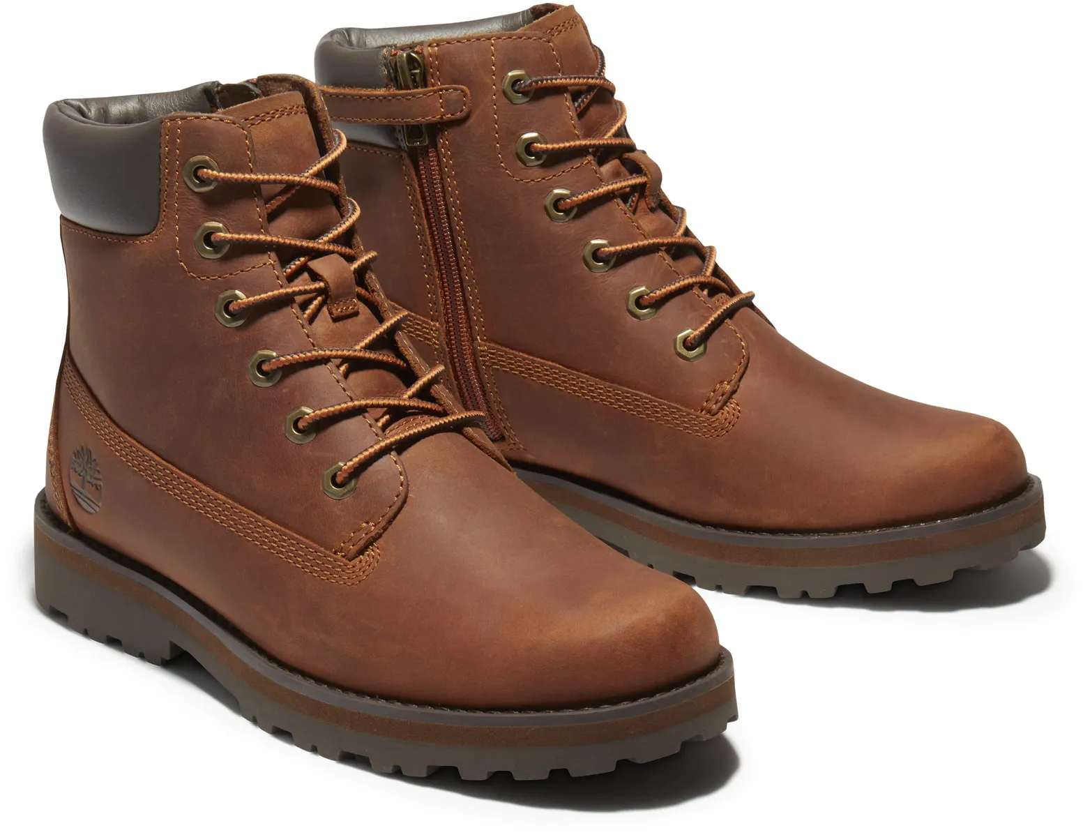 Ботинки Timberland на шнуровке "Courma Kid Traditional6In", коричневый — фото 2