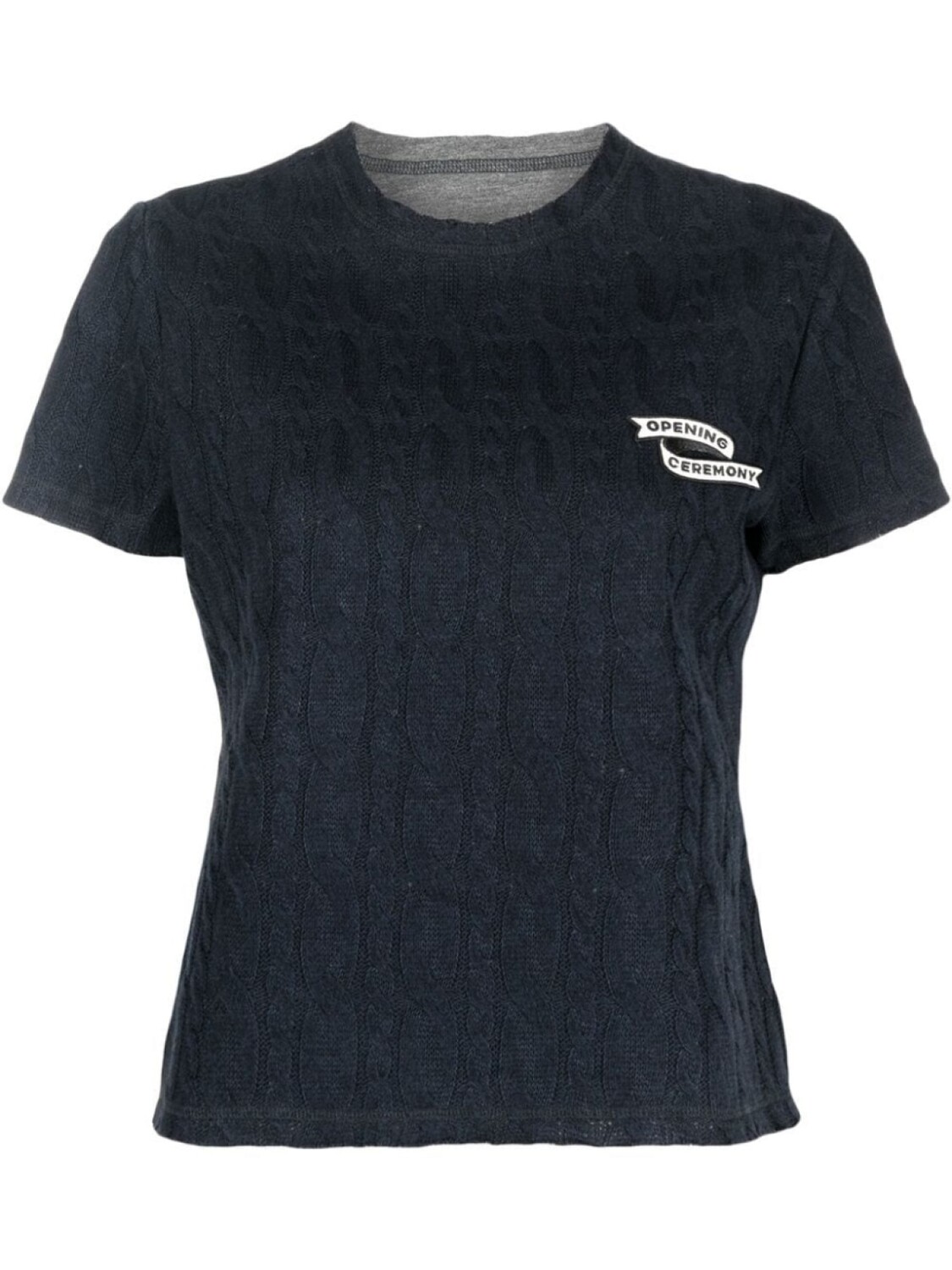 

Opening Ceremony футболка фактурной вязки с вышитым логотипом, синий