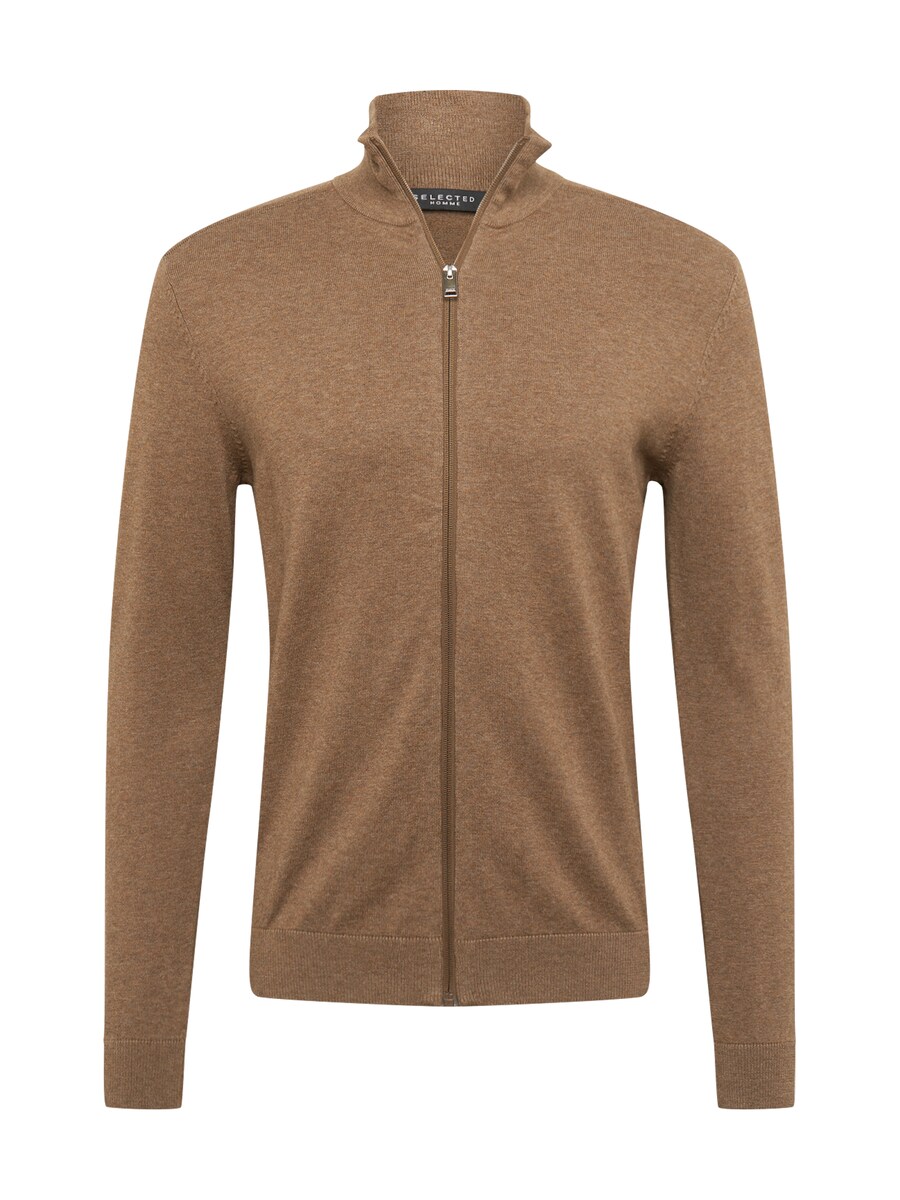 

Вязаный кардиган классического кроя SELECTED Berg, цвет mottled brown