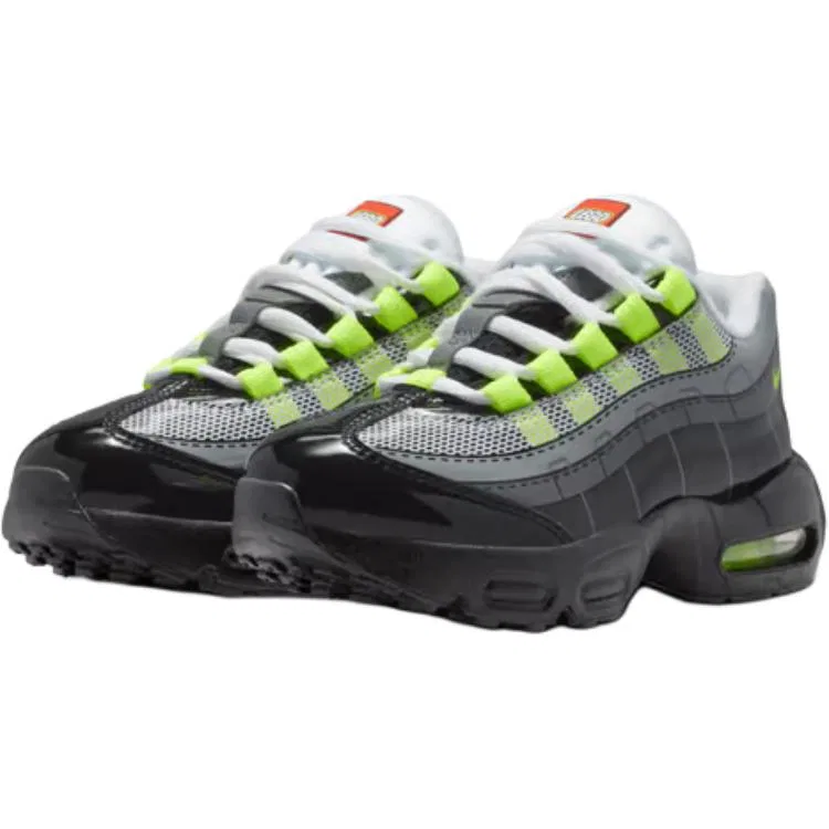 Кроссовки детские LEGO Air Max 95 Classic And Versatile Low top Kids' Running Shoes Black для детей 3-7 лет Nike — фото 4