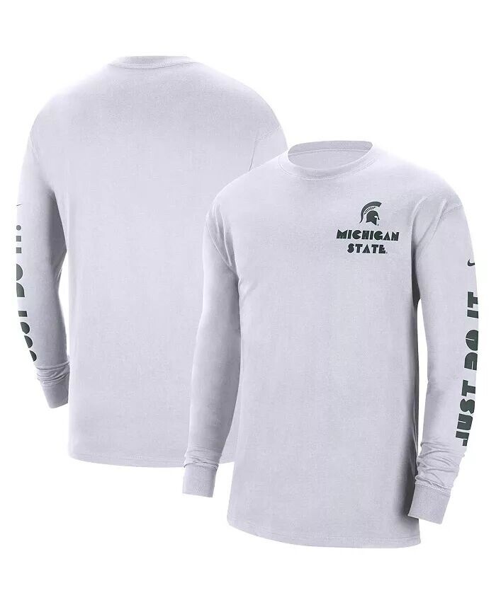 

Мужская белая футболка с длинным рукавом Michigan State Spartans Heritage Max 90 Nike