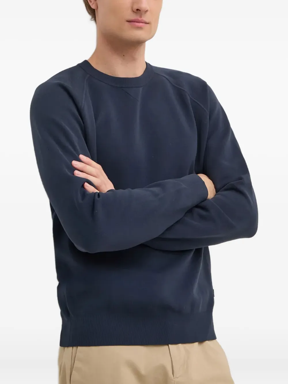 

Свитер с логотипом на пластине и длинными рукавами Liu Jo, синий