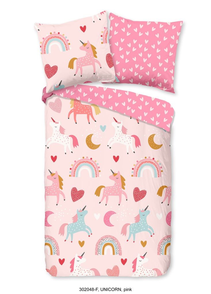 

Комплект постельного белья Muller Textil Good Morning "Unicorn", 2 предмета, 135 х 200, розовый