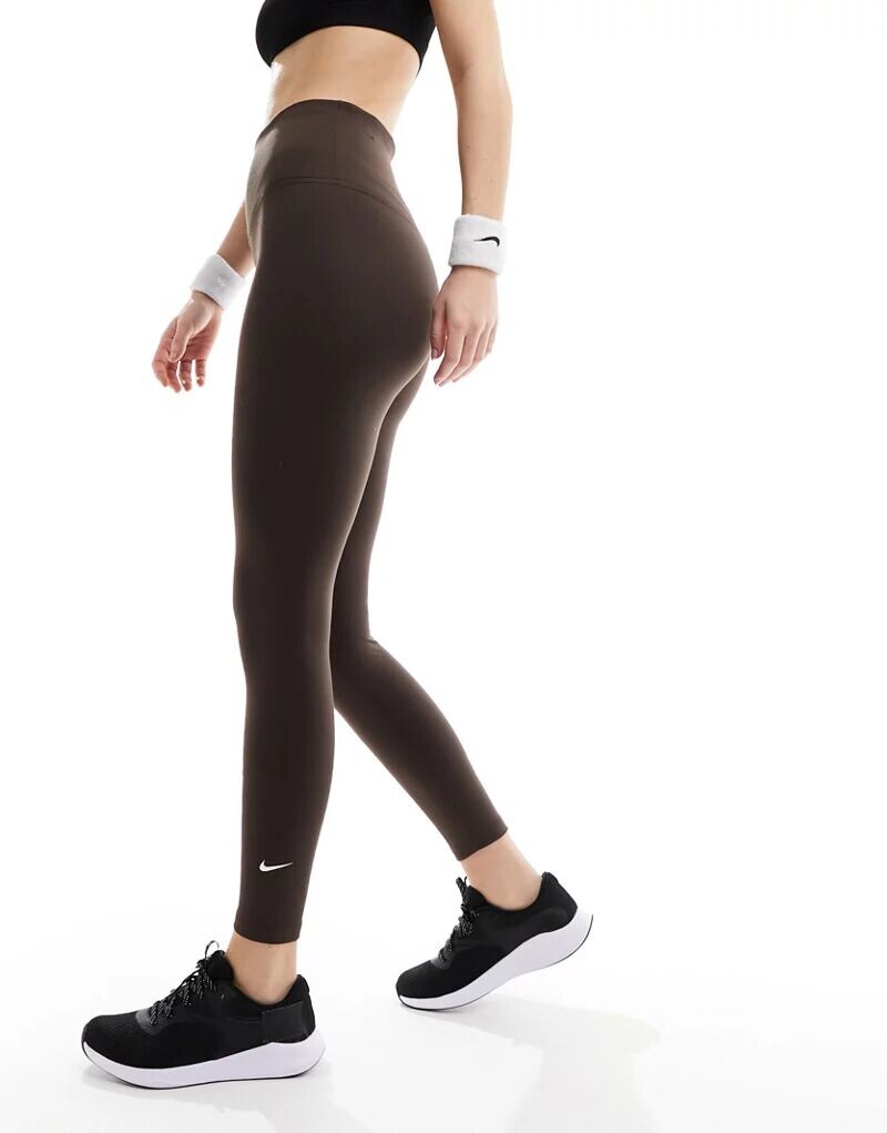 

Коричневые леггинсы с завышенной талией 7/8 Nike One Dri-FIT