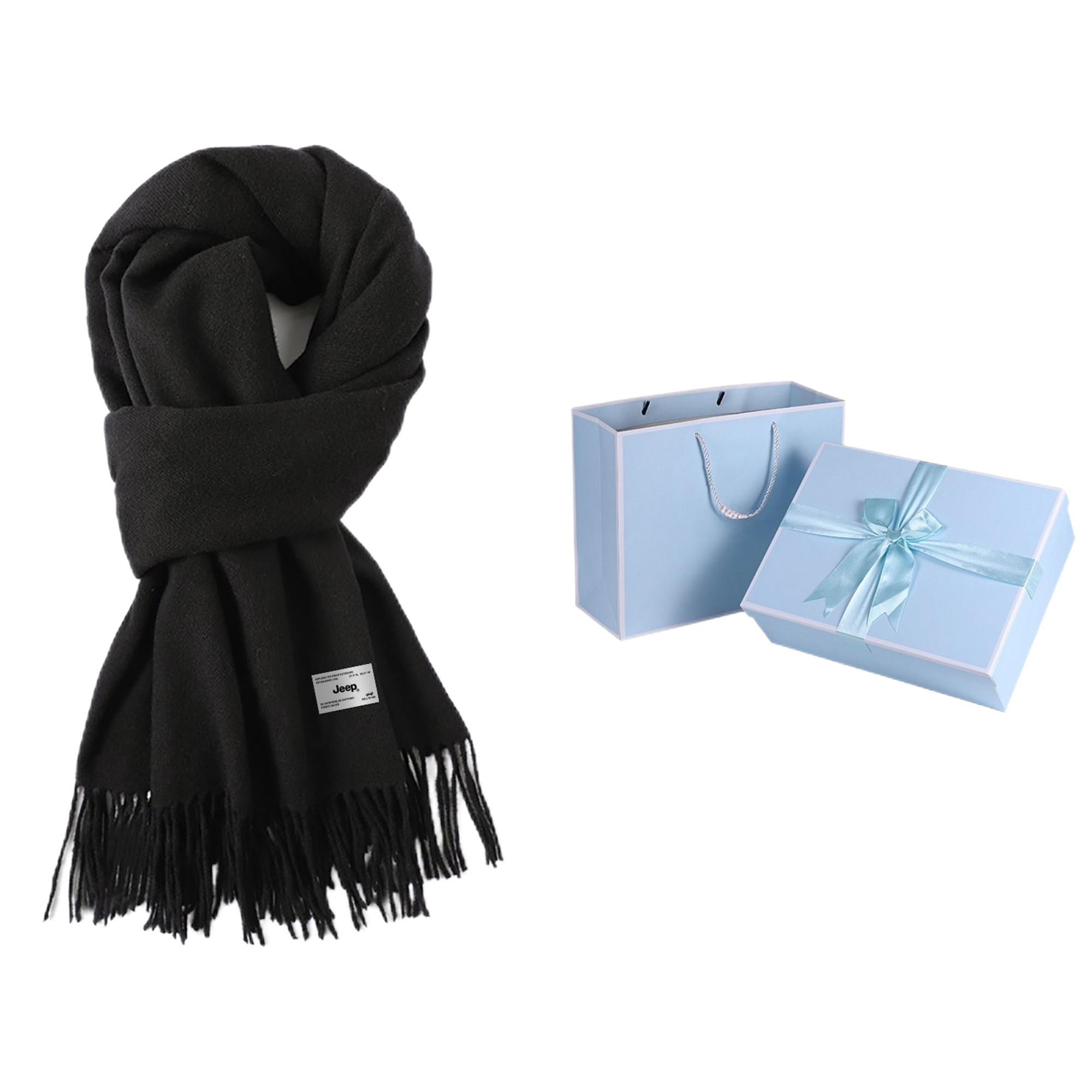 

Jeep Акриловый вязаный шарф унисекс, Black Blue Box Set