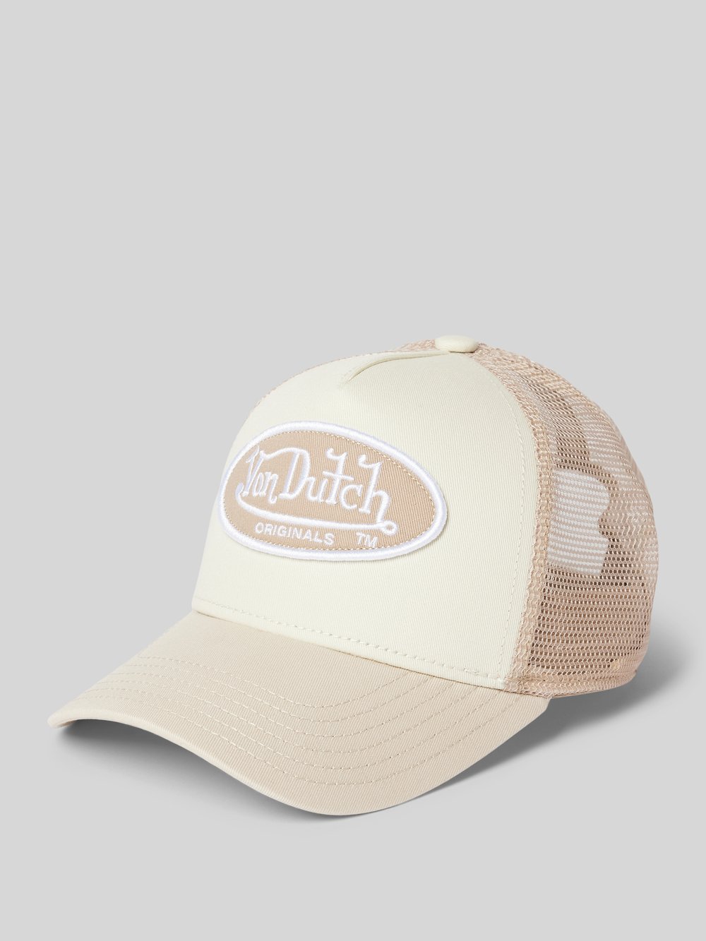 

Кепка с вышитой этикеткой, модель «БОСТОН» Von Dutch, бежевый