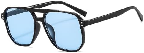 

Солнцезащитные очки 2026 квадратной формы для женщин, модные простые солнцезащитные очки в крупной оправе для мужчин и женщин, желтые очки для вождения MTZJH, Blackblue