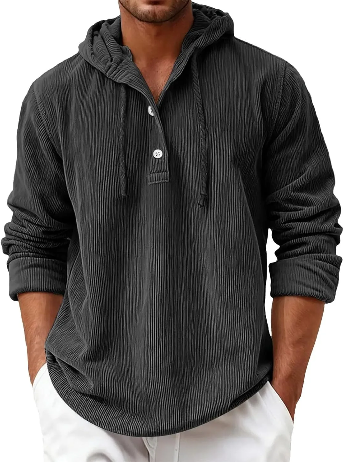 

Мужской худи с капюшоном и молнией на половину