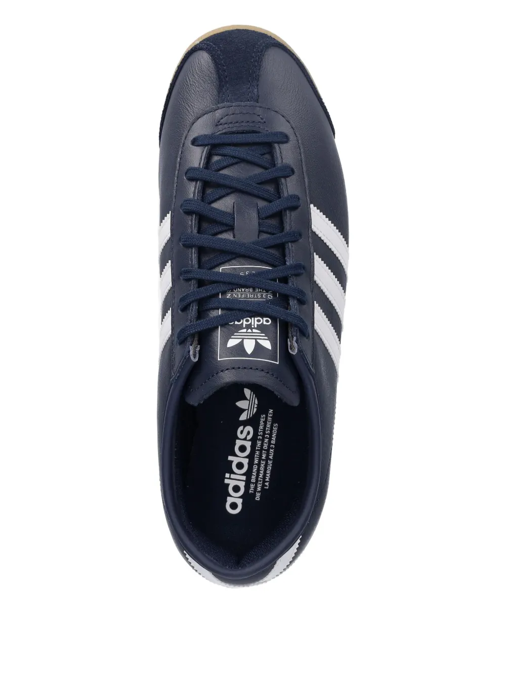 Итальянские кожаные кроссовки adidas, синий — фото 3