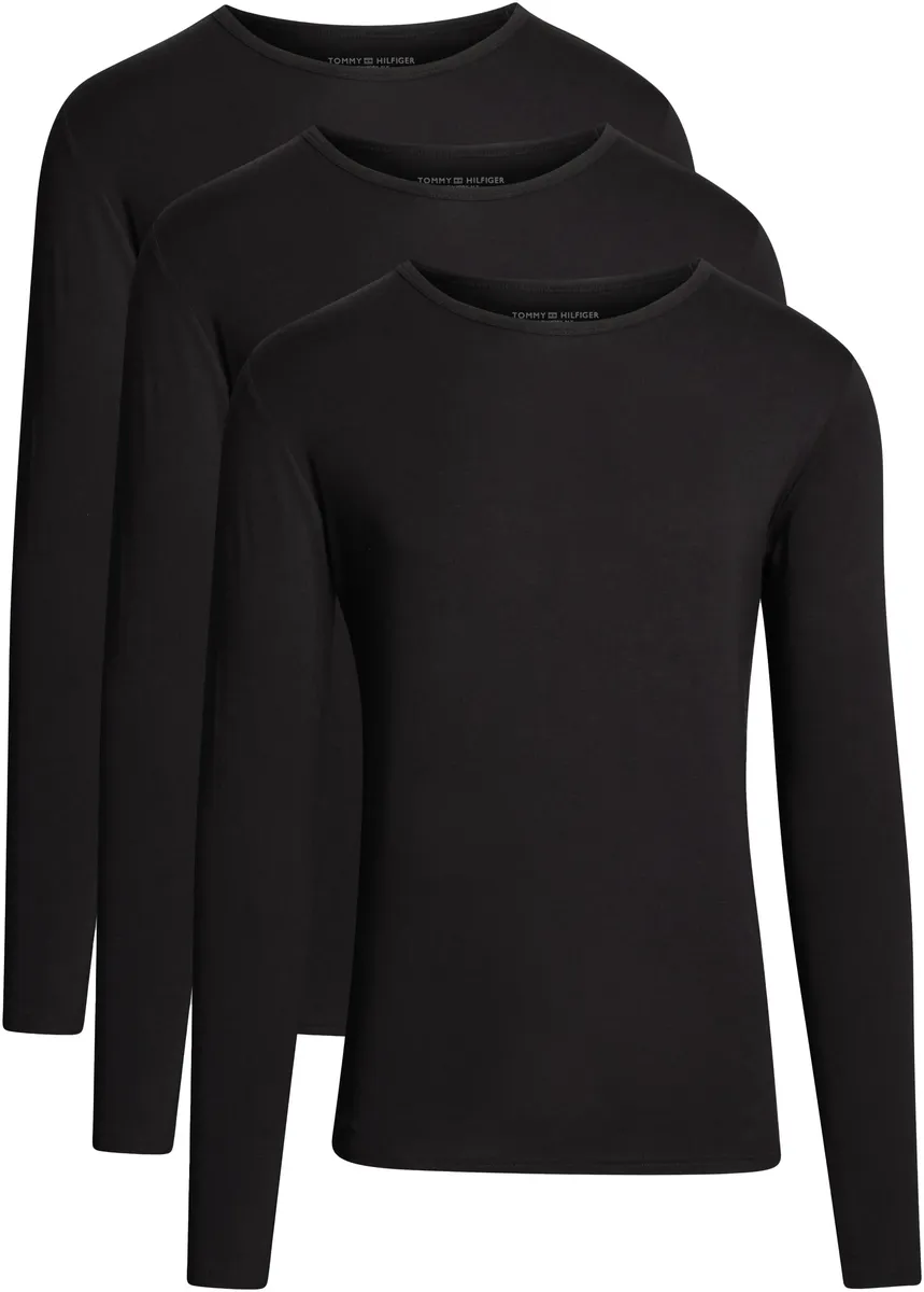 

Футболка Tommy Hilfiger Underwear "3P LS Tee" с фирменной этикеткой, черный