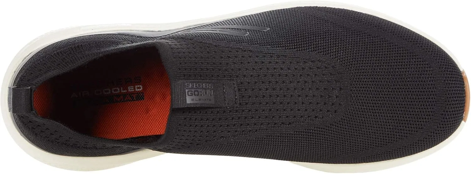 Мужские спортивные кроссовки Skechers GOrun Elevate Athletic Slip-On для тренировок и бега с амортизацией, 2-Black White — фото 4
