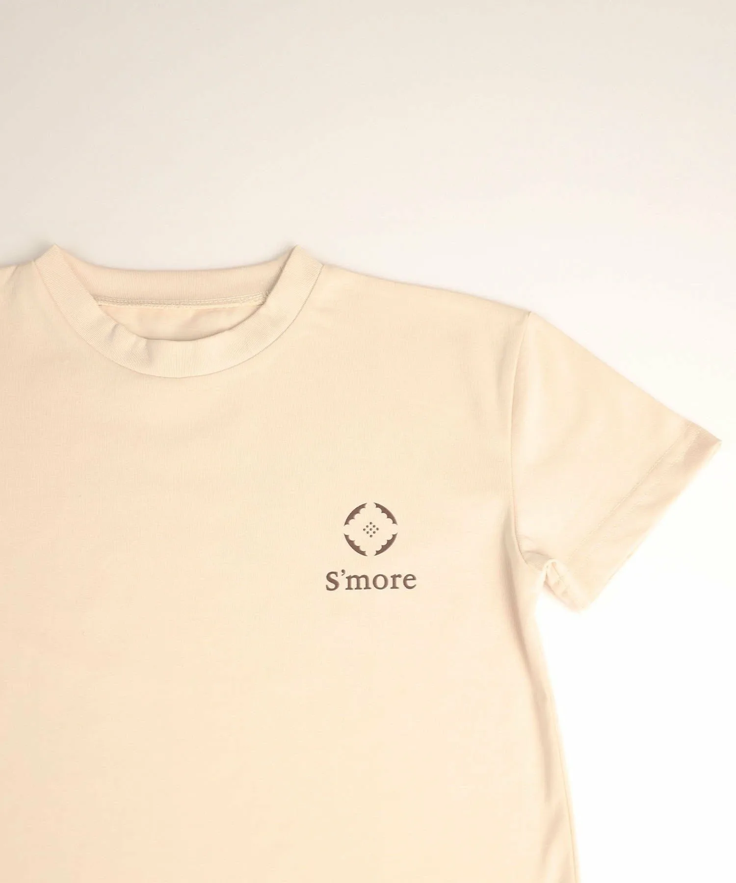 Футболка Футболки из хлопка с изображением зефира и шоколада Детские S'More, beige — фото 3