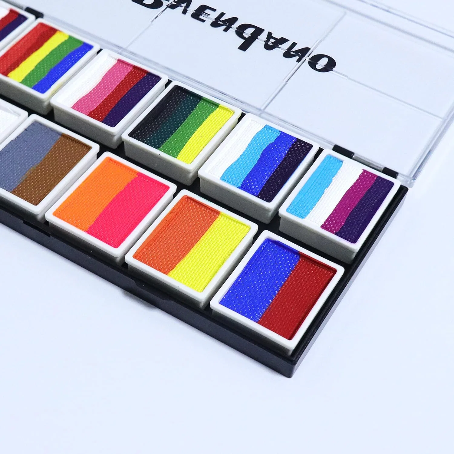 Краска для лица и тела Bvendano Split Cake Palette 12 цветов по 10 г — фото 2
