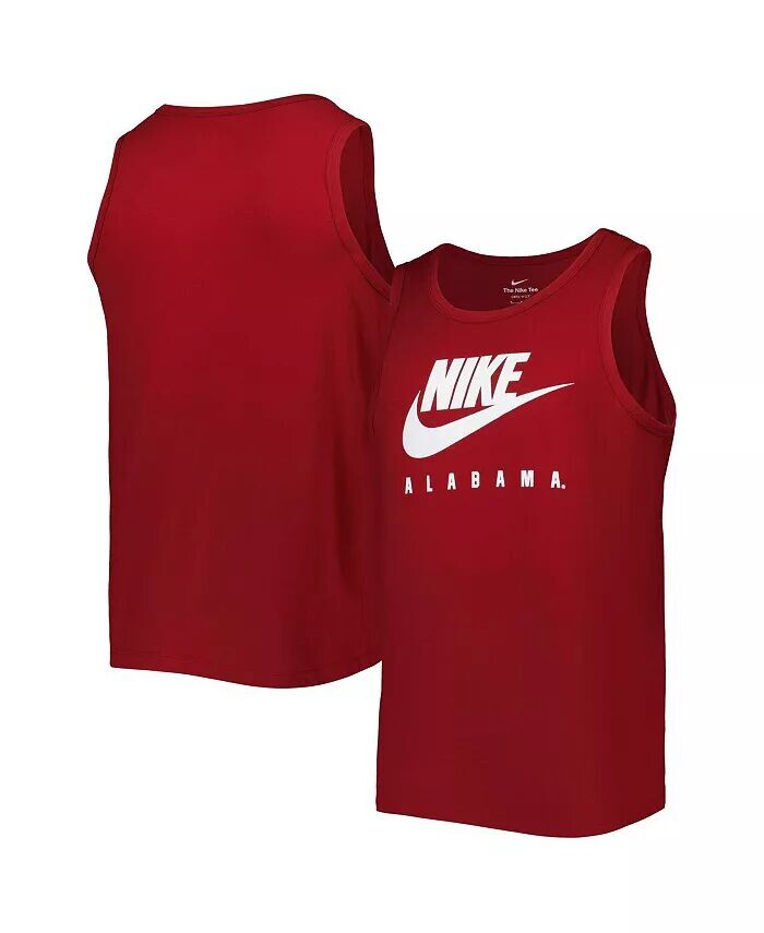 

Мужская майка Crimson Alabama Crimson Tide Futura Performance с круглым вырезом Nike