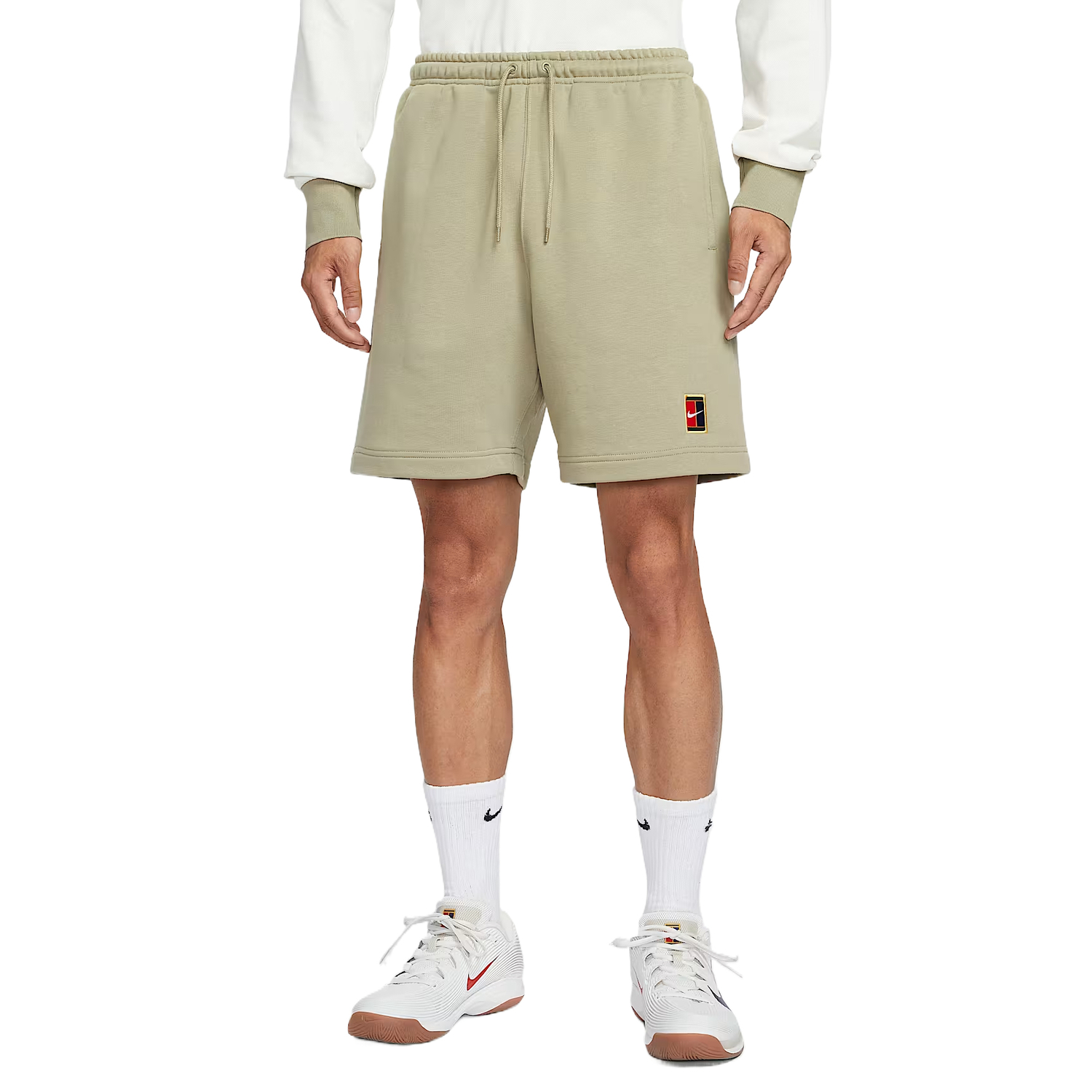 Мужские теннисные шорты dri fit Nike, оливковый — фото 4