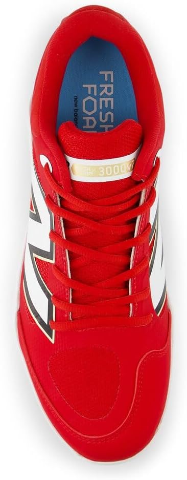 Мужские бейсбольные кроссовки New Balance Fresh Foam 3000 V7 Molded, Team Red/White — фото 4