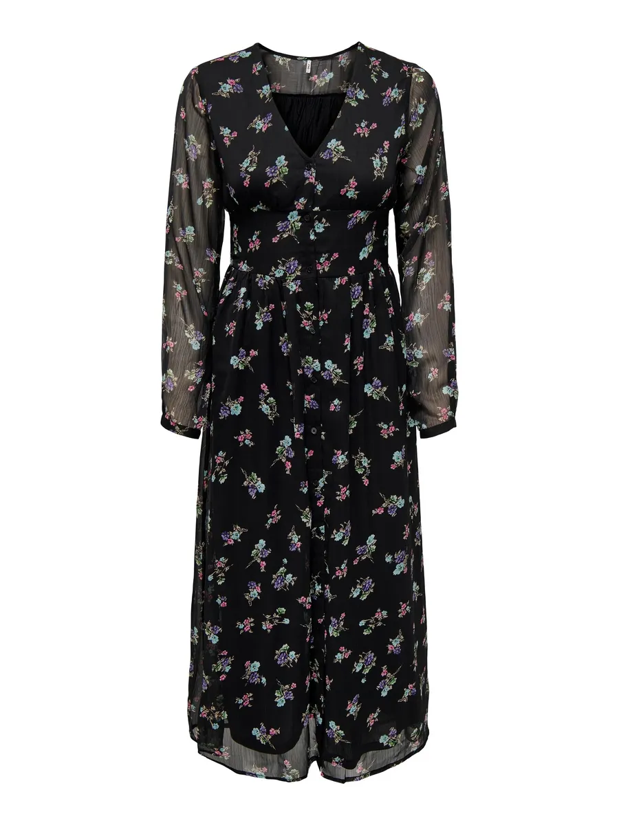 

Платье миди ONLY "ONLMALINA LIFE L/S MIDI DRESS PTM", черный