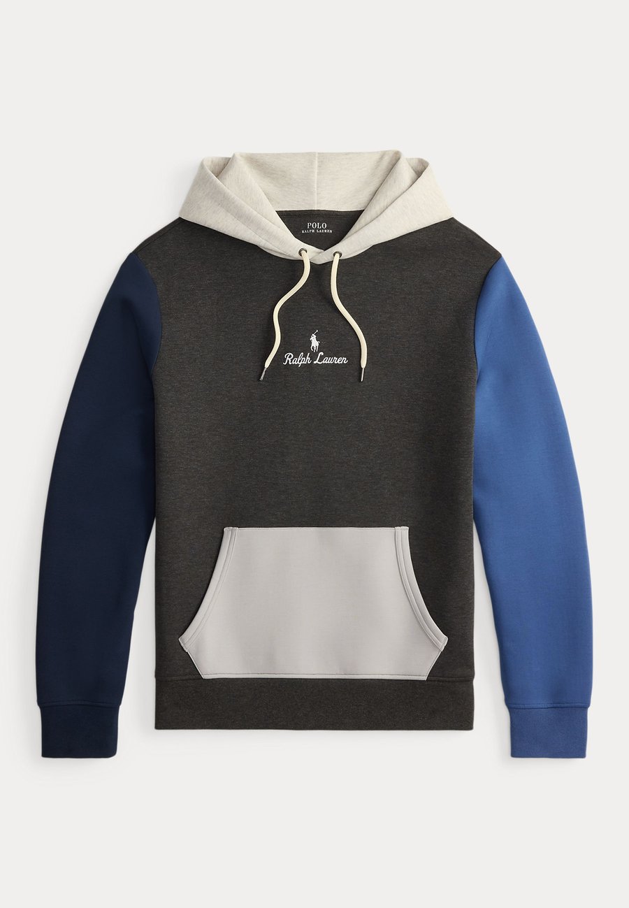 Худи Polo Ralph Lauren LOGO DOUBLE-KNIT HOODIE, Dark Charcoal Heather Multi/Multi-Coloured — фото 4