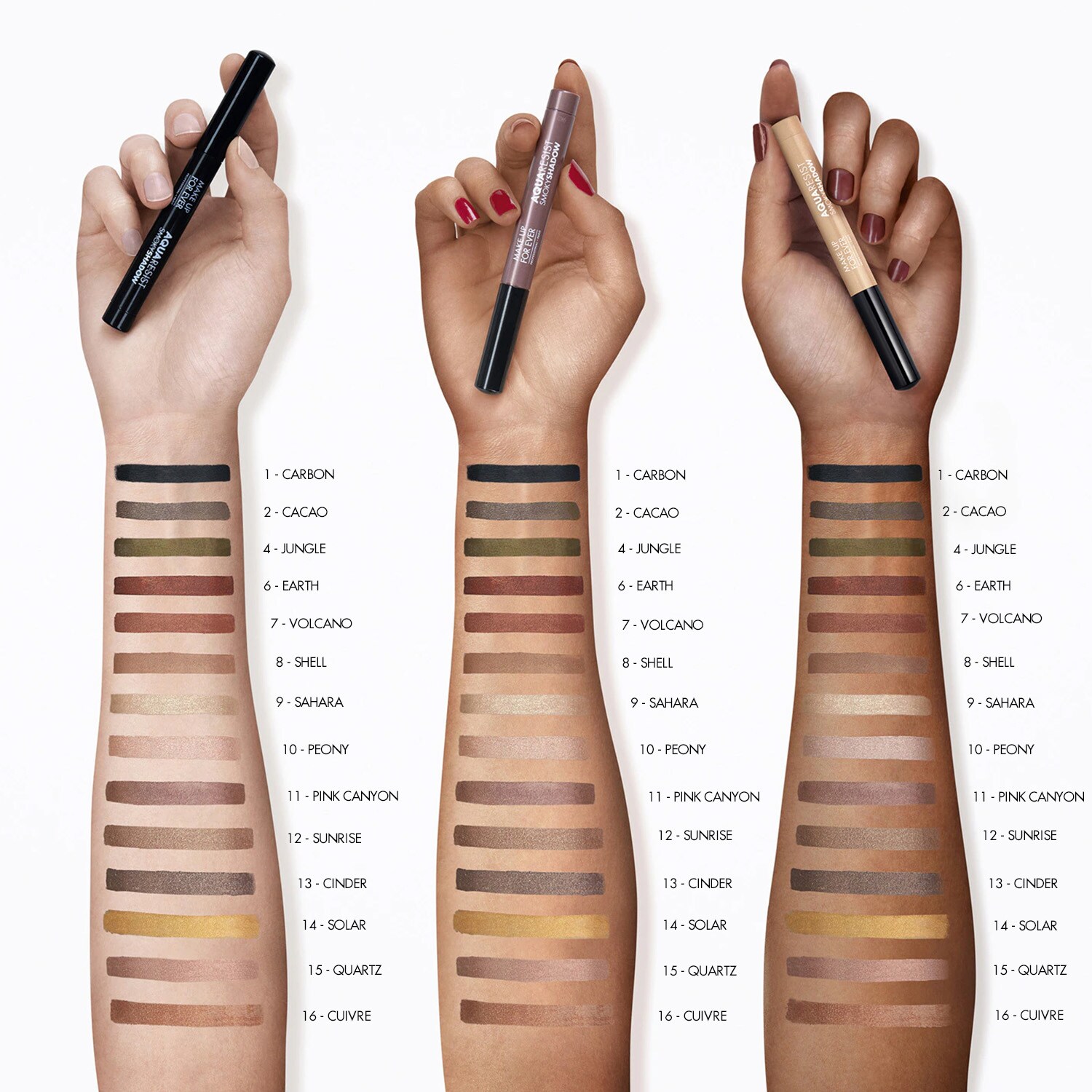 Тени для век Aqua Resist Smoky Shadow Make Up For Ever, 09 (1,4 g) — фото 3