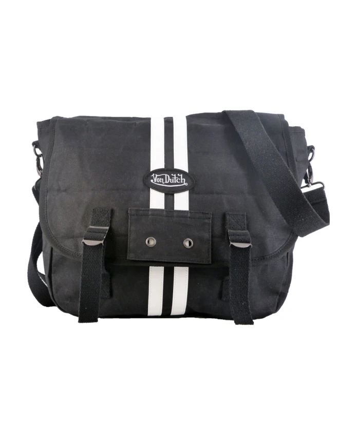

Сумка-Мессенджер - черная, хлопковая Von Dutch, черный