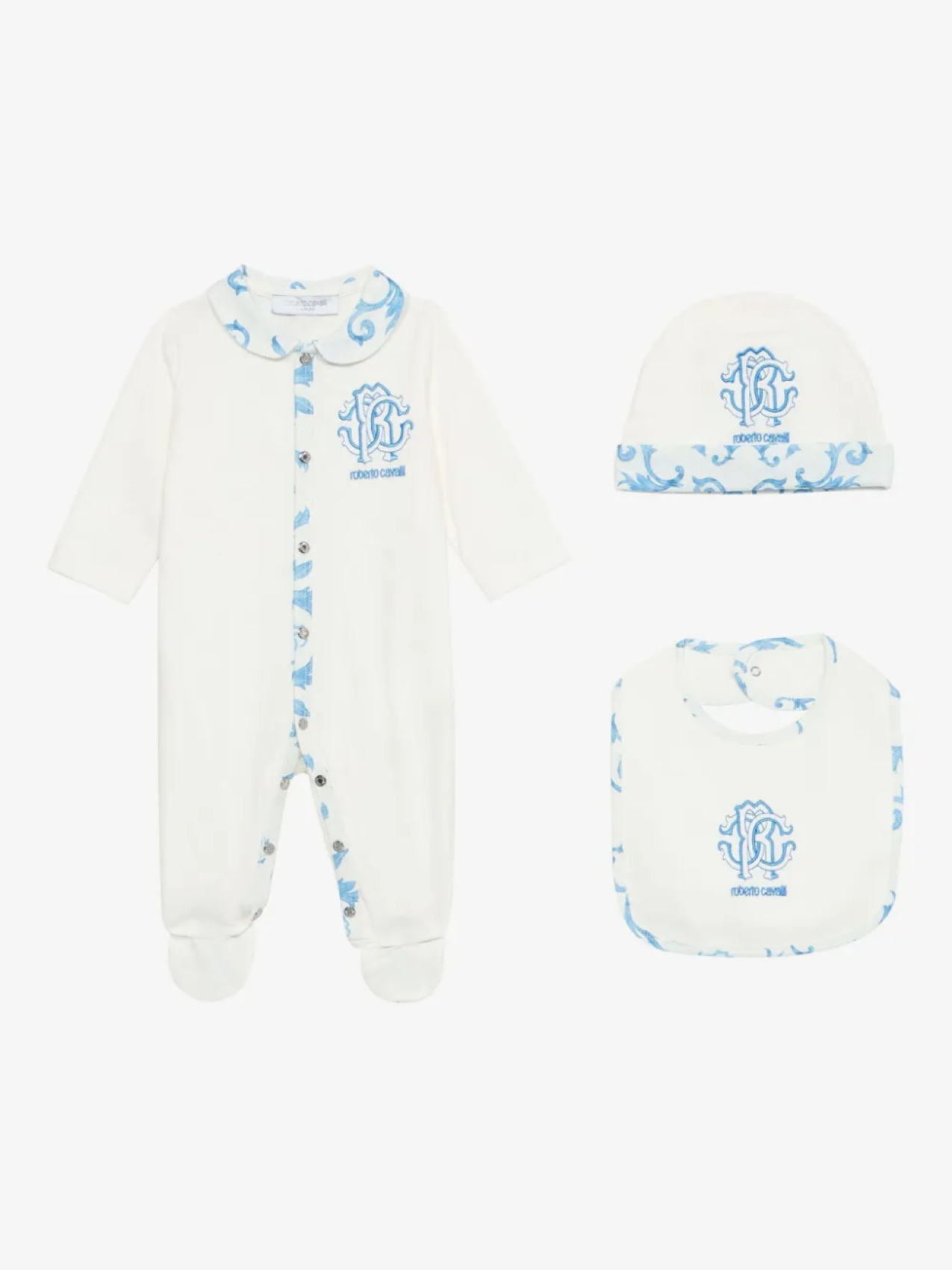 

Пижама с вышитым логотипом Roberto Cavalli Junior, белый