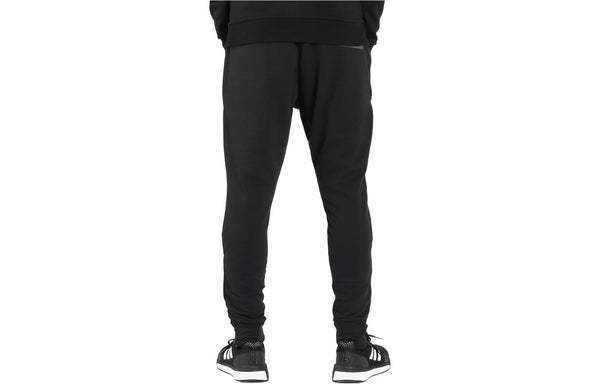 Брюки wj pt swt rib solid color knit breathable athleisure casual sports black Adidas, мультиколор — фото 2