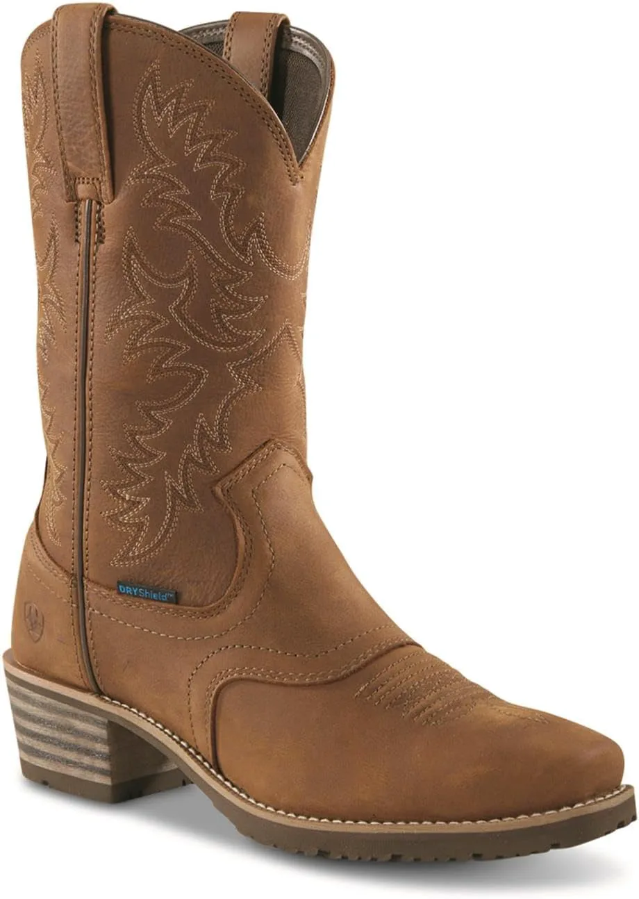 Мужские западные сапоги Ariat Hybrid Roughstock с квадратным носком, коричневый