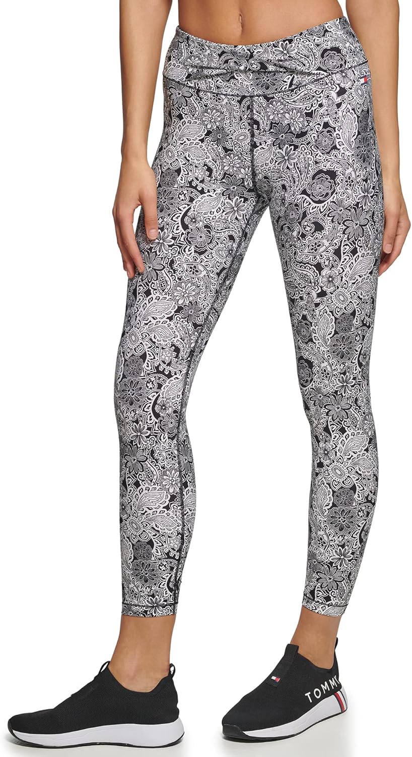 

Женские леггинсы Tommy Hilfiger Twist Front High Rise 7/8, Black Combo