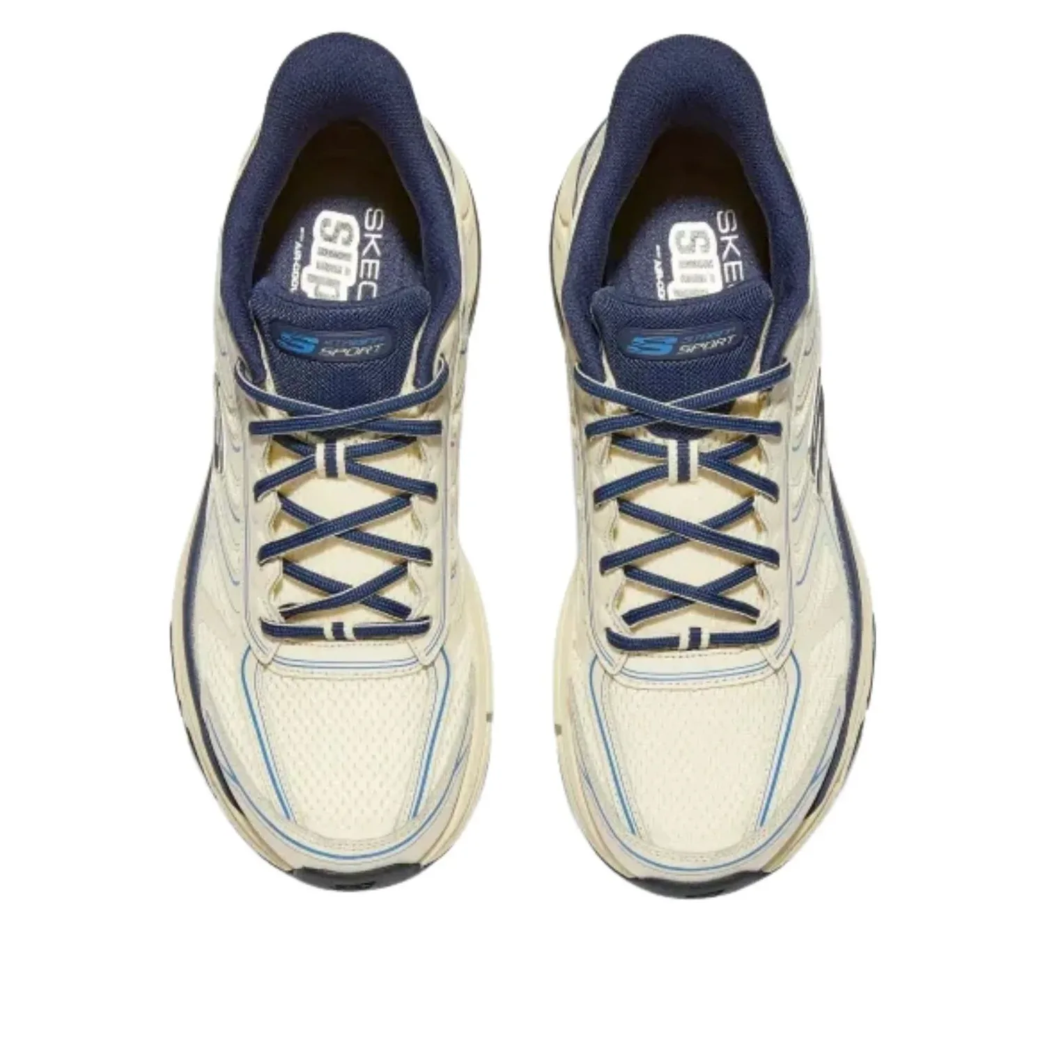Кроссовки Skechers Stamina 'Бежевый, голубой, слоновая кость' — фото 3