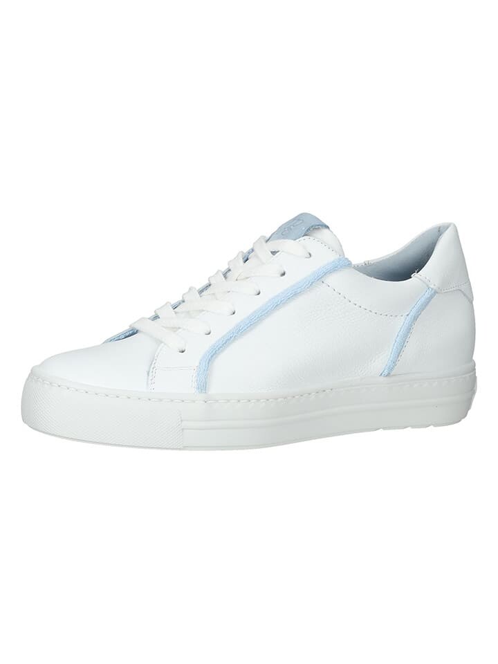 Кроссовки на шнуровке Paul Green Leder-Sneakers, цвет Weiß/Hellblau