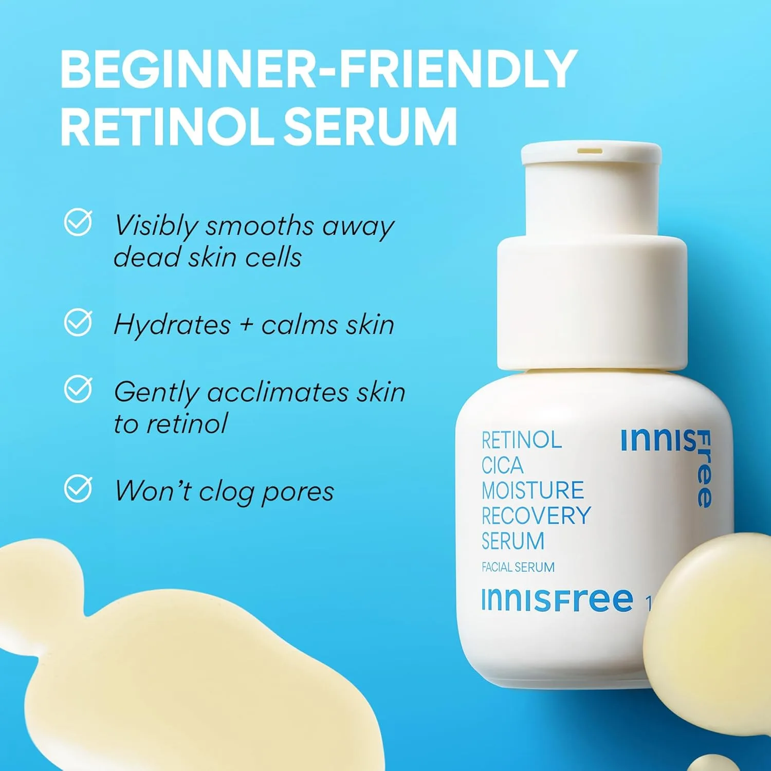 Сыворотка Innisfree — Для лица Retinol Cica с салициловой кислотой, корейское увлажняющее восстанавливающее — фото 2