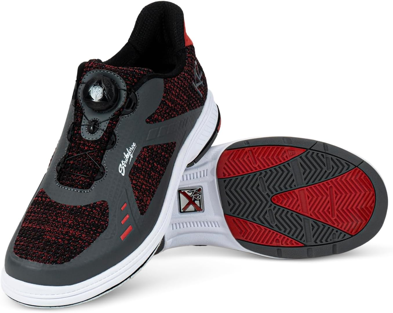 

Мужские спортивные боулинговые кроссовки KR Strikeforce Aviator для правшей и левшей, черный/красный