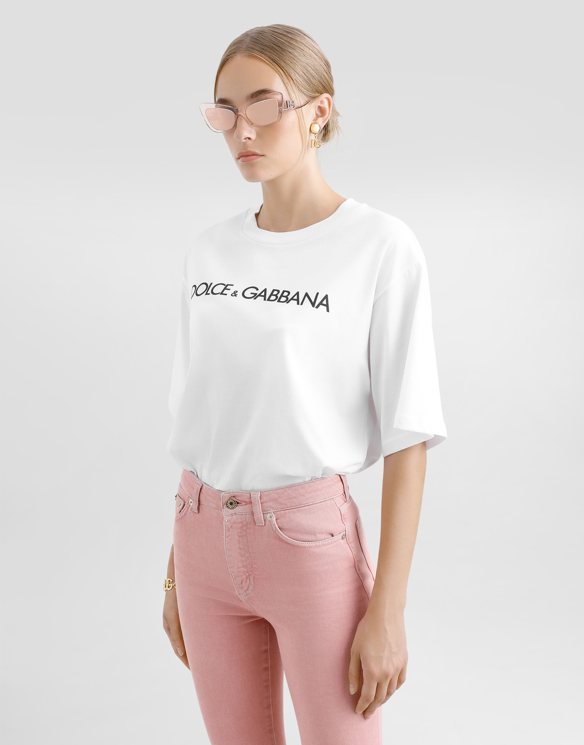 Хлопковая футболка с короткими рукавами с надписью dolce&gabbana Dolce & Gabbana, белый — фото 4