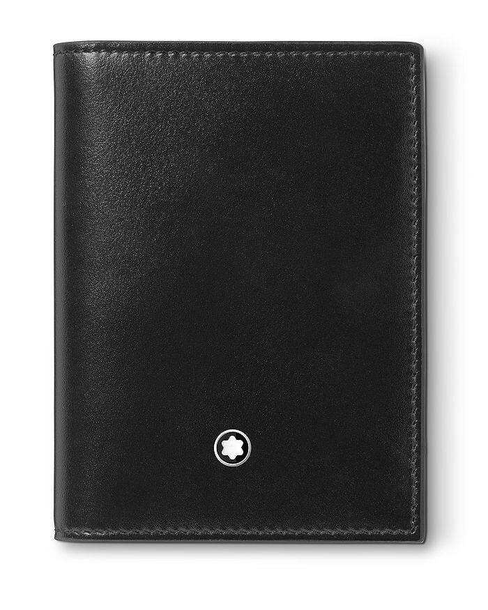 

Кожаный футляр для карт Montblanc Meisterstück объемом 4 куб.см, черный