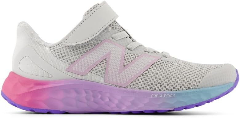 Кроссовки для бега New Balance Girls' Fresh Foam Arishi V4, розовый/серый/сиреневый — фото 3