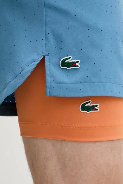 Шорты с высокой посадкой Lacoste, синий — фото 4