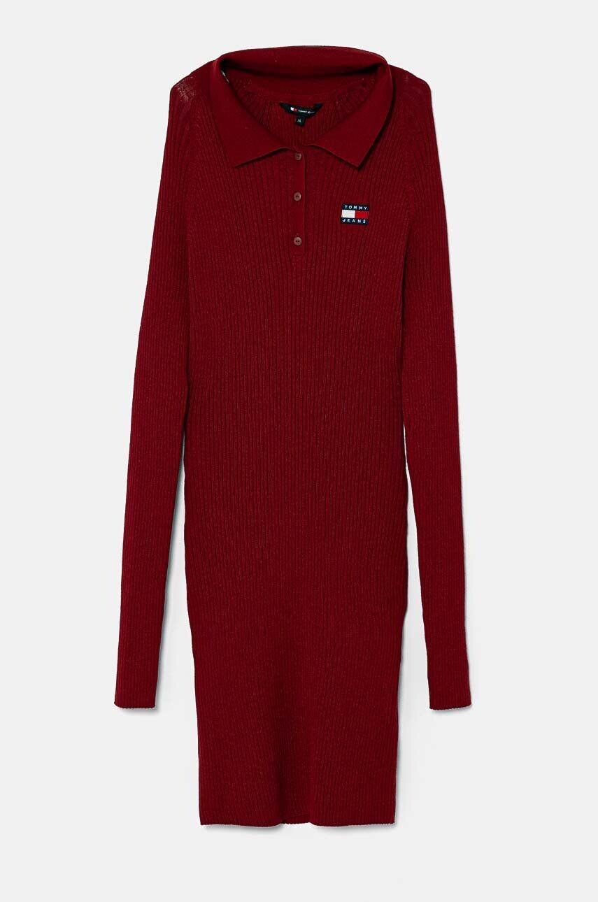

Платье Томми Джинс Tommy Jeans, гранатовый