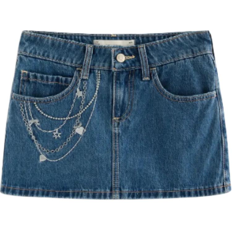 

Повседневная короткая юбка женская Hollister, синий