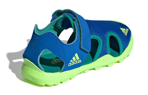 Сандалии terrex captain toey k velcro outdoor flat heel colorblock sports blue green sandals Adidas, синий — фото 4