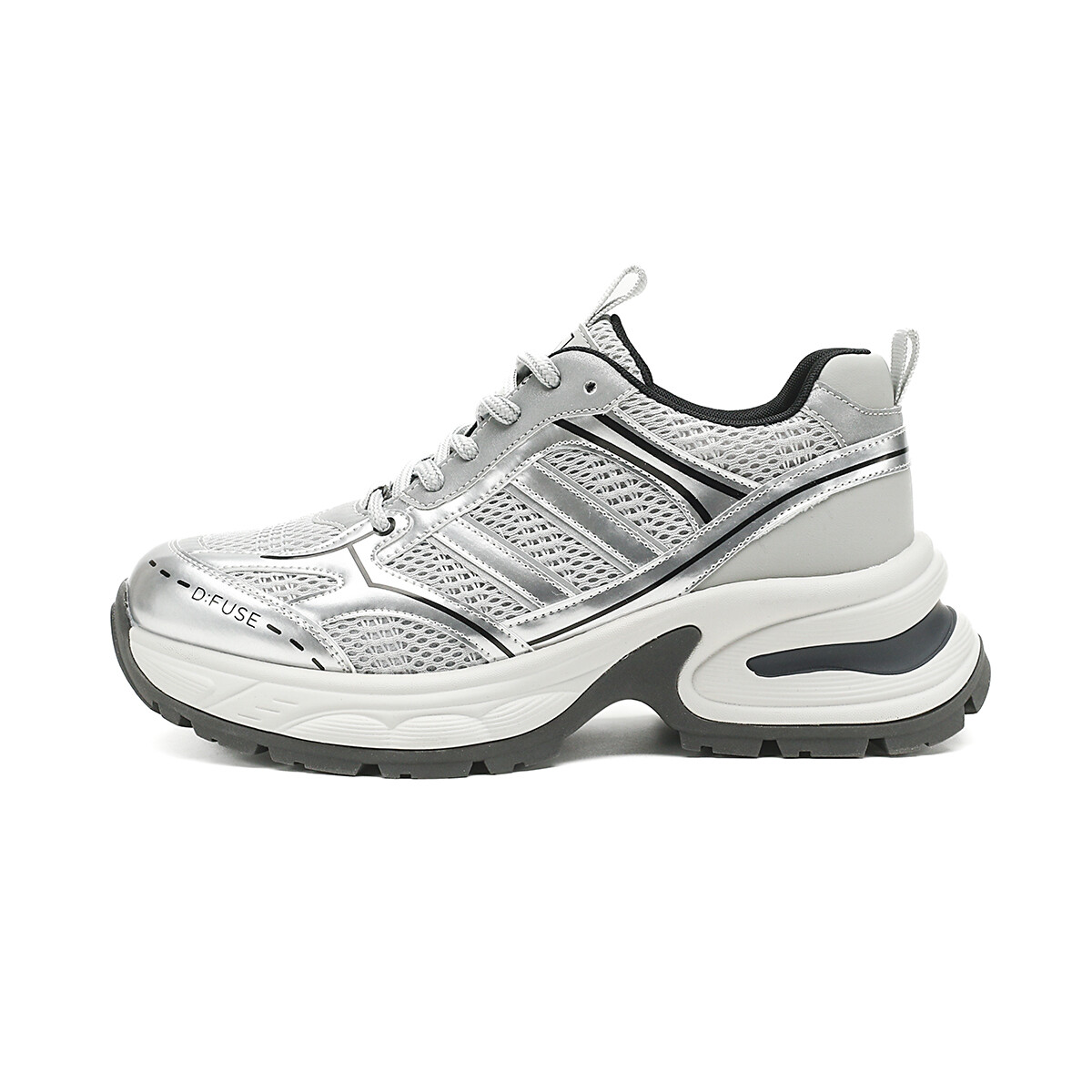 

Кроссовки D:FUSE SCANDINAVIA Chunky Sneakers Women's Low-top Gray/Silver, серый